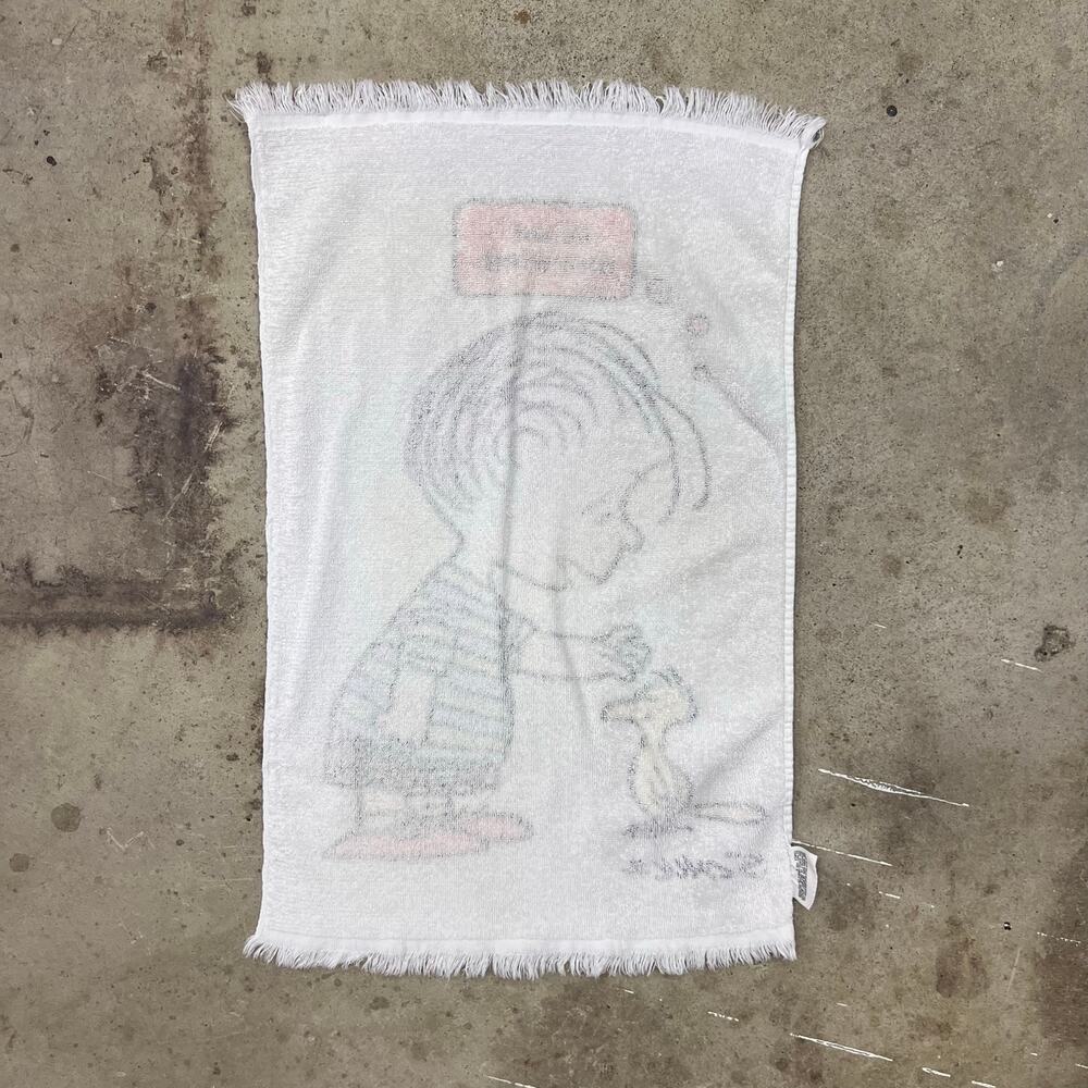 Vintage 1971 Peanuts Linus Woodstock Good Morning Hand Tea Towel Tastemaker - Picture 7 of 10